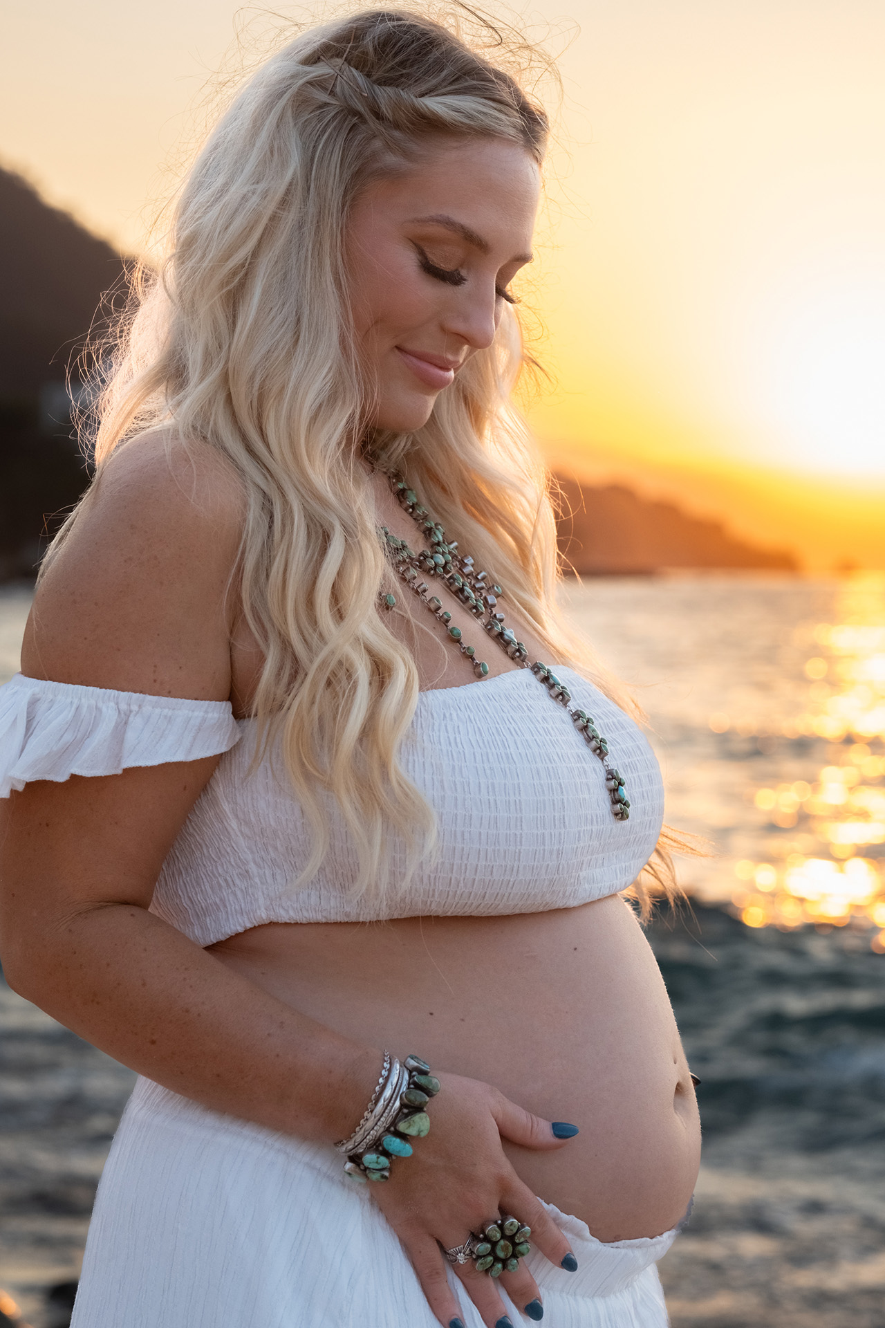 maternity photography Puerto Vallarta sunset